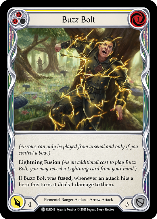 Buzz Bolt (Yellow) [ELE048] (Tales of Aria)  1st Edition Rainbow Foil | Tables and Towers