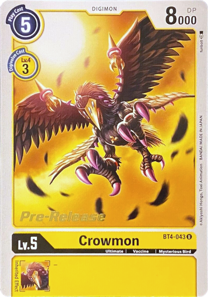 Crowmon [BT4-043] [Great Legend Pre-Release Promos] | Tables and Towers