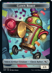 Clown Robot (003) // Treasure (012) Double-Sided Token [Unfinity Tokens] | Tables and Towers