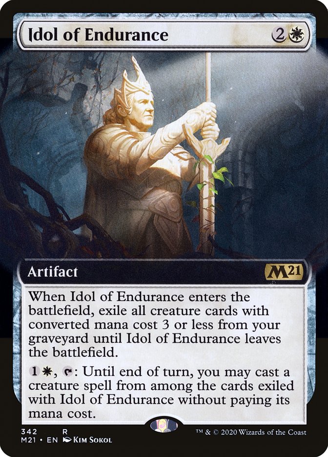 Idol of Endurance (Extended Art) [Core Set 2021] | Tables and Towers