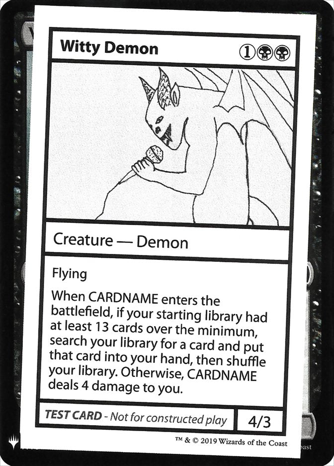 Witty Demon [Mystery Booster Playtest Cards] | Tables and Towers