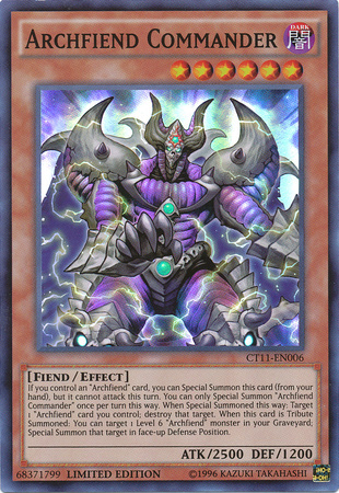 Archfiend Commander [CT11-EN006] Super Rare | Tables and Towers