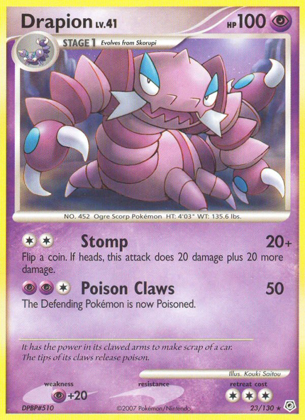 Drapion (23/130) [Diamond & Pearl: Base Set] | Tables and Towers