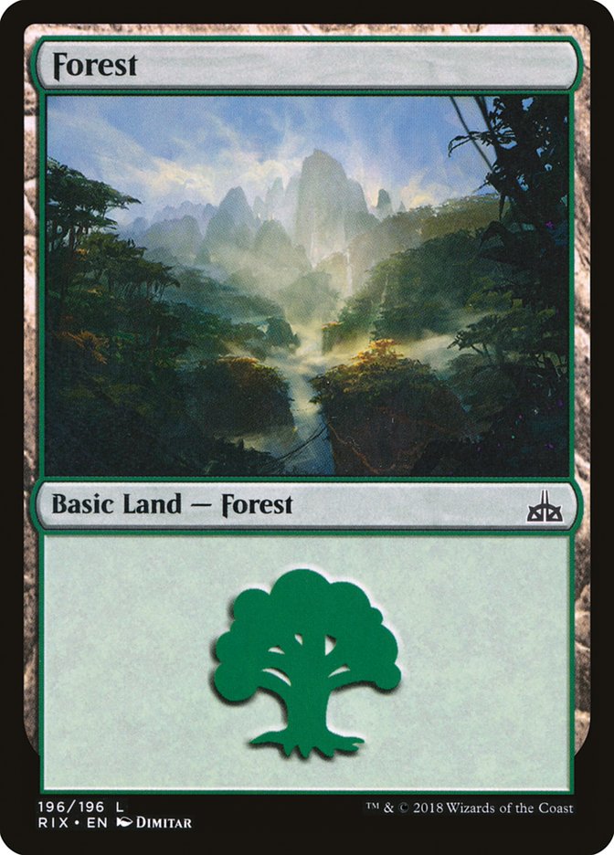 Forest (196) [Rivals of Ixalan] | Tables and Towers
