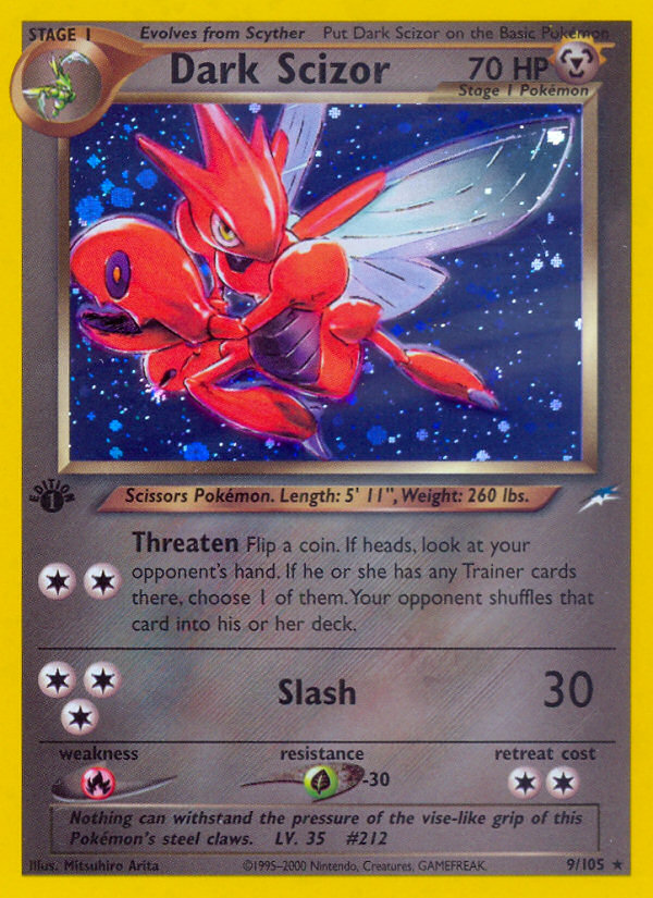 Dark Scizor (9/105) [Neo Destiny 1st Edition] | Tables and Towers