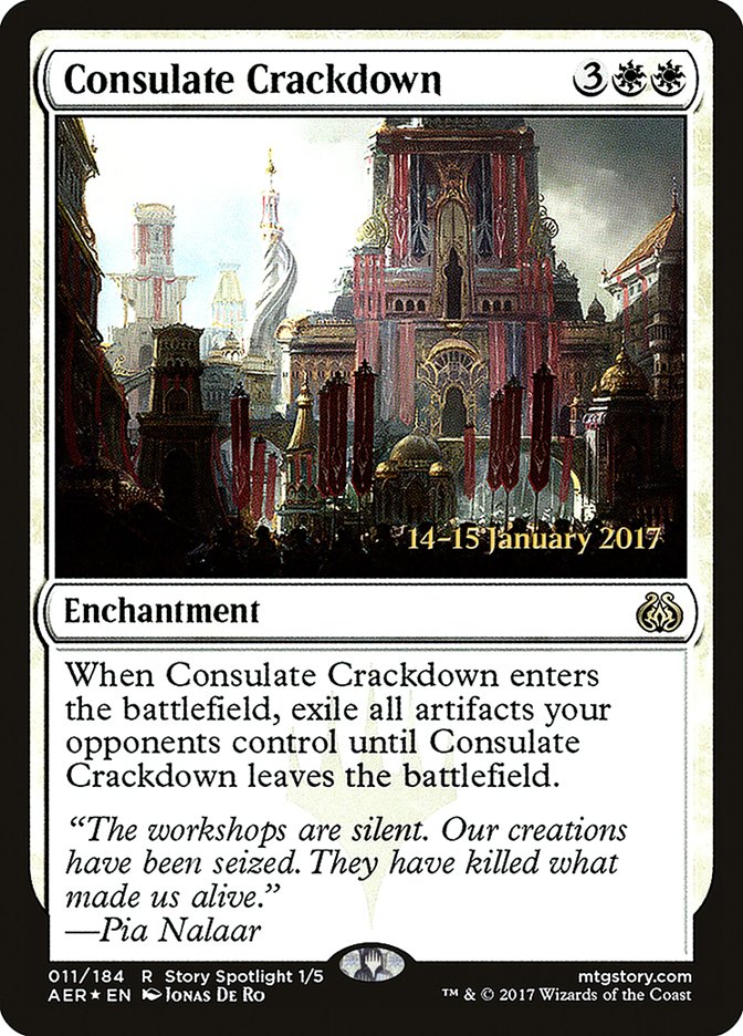 Consulate Crackdown [Aether Revolt Prerelease Promos] | Tables and Towers