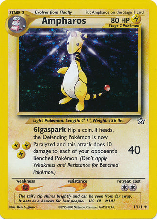 Ampharos (1/111) [Neo Genesis Unlimited] | Tables and Towers