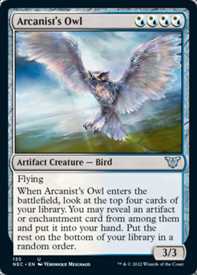 Arcanist's Owl [Kamigawa: Neon Dynasty Commander] | Tables and Towers