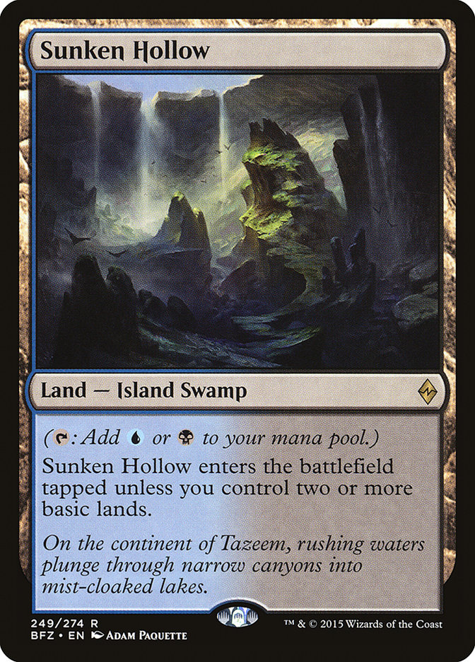 Sunken Hollow [Battle for Zendikar] | Tables and Towers