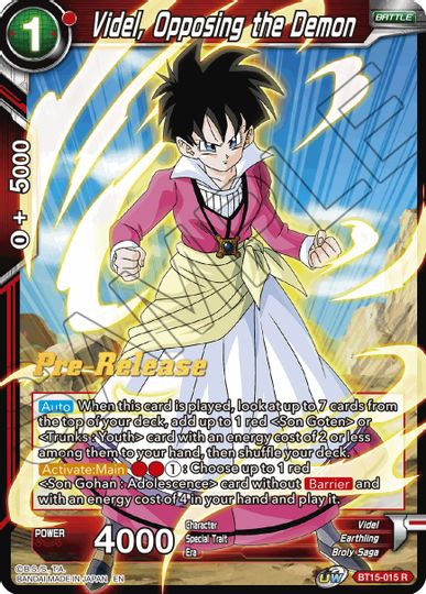 Videl, Opposing the Demon (BT15-015) [Saiyan Showdown Prerelease Promos] | Tables and Towers