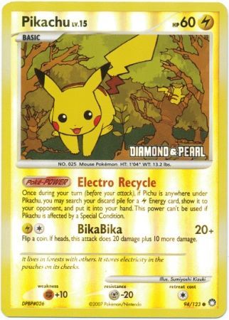 Pikachu (94/123) [Burger King Promos: 2008 Collection] | Tables and Towers