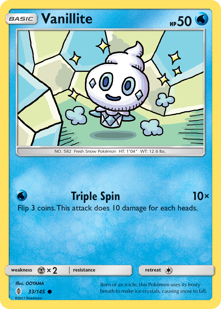 Vanillite (33/145) [Sun & Moon: Guardians Rising] | Tables and Towers