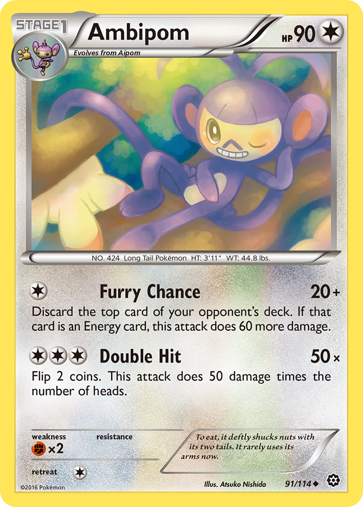 Ambipom (91/114) [XY: Steam Siege] | Tables and Towers