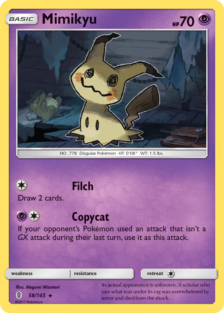 Mimikyu (58/145) [Sun & Moon: Guardians Rising] | Tables and Towers