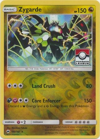 Zygarde (100/147) (League Promo) [Sun & Moon: Burning Shadows] | Tables and Towers