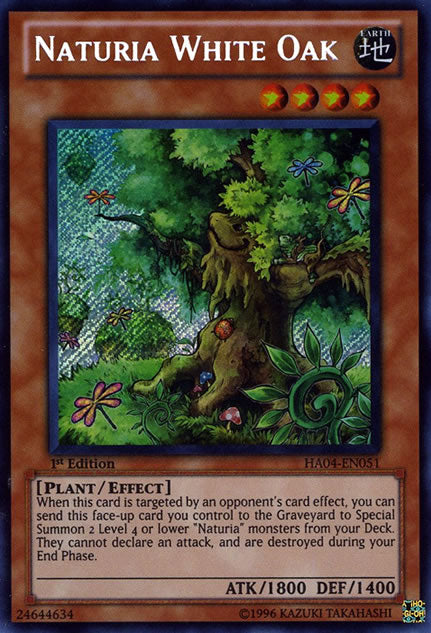 Naturia White Oak [HA04-EN051] Secret Rare | Tables and Towers