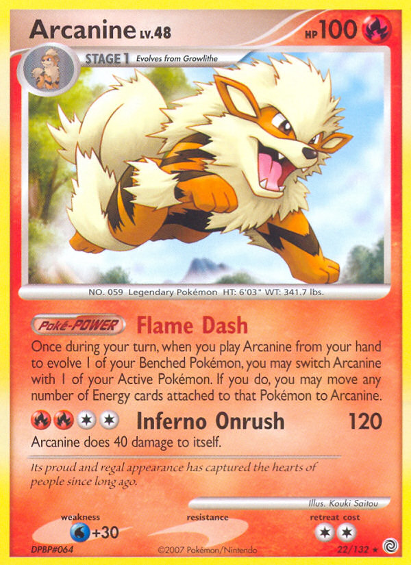 Arcanine (22/132) [Diamond & Pearl: Secret Wonders] | Tables and Towers