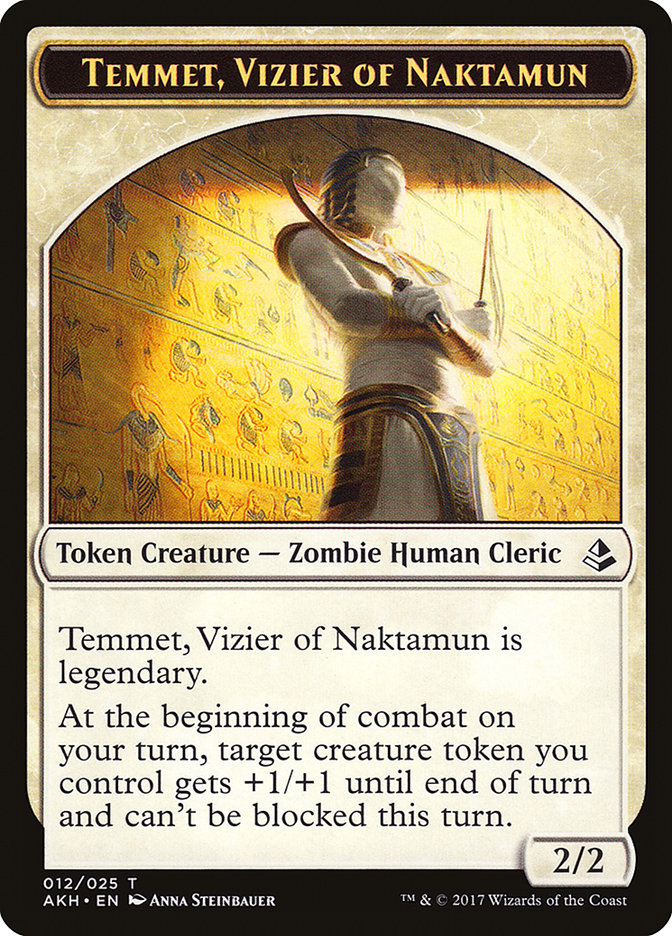 Temmet, Vizier of Naktamun Token [Amonkhet Tokens] | Tables and Towers