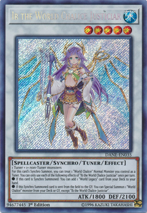 Ib the World Chalice Justiciar [DANE-EN035] Secret Rare | Tables and Towers