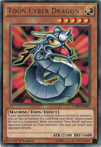 Toon Cyber Dragon [CORE-EN043] Rare | Tables and Towers