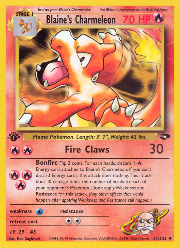 Blaine's Charmeleon (31/132) [Gym Challenge 1st Edition] | Tables and Towers