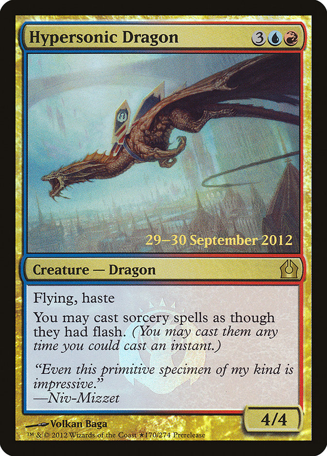 Hypersonic Dragon [Return to Ravnica Prerelease Promos] | Tables and Towers