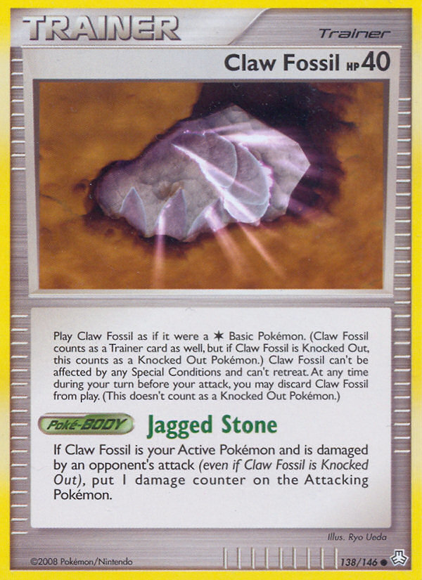 Claw Fossil (138/146) [Diamond & Pearl: Legends Awakened] | Tables and Towers