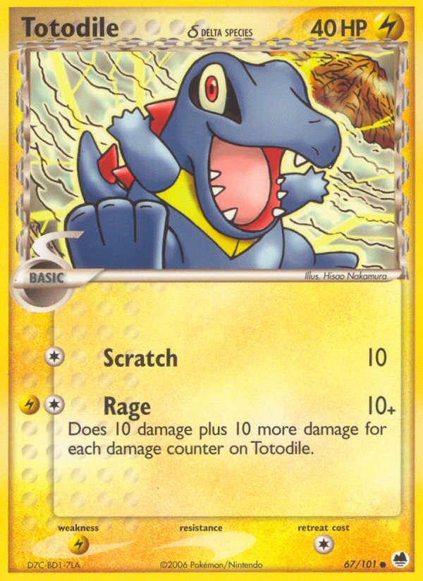 Totodile (67/101) (Delta Species) [EX: Dragon Frontiers] | Tables and Towers