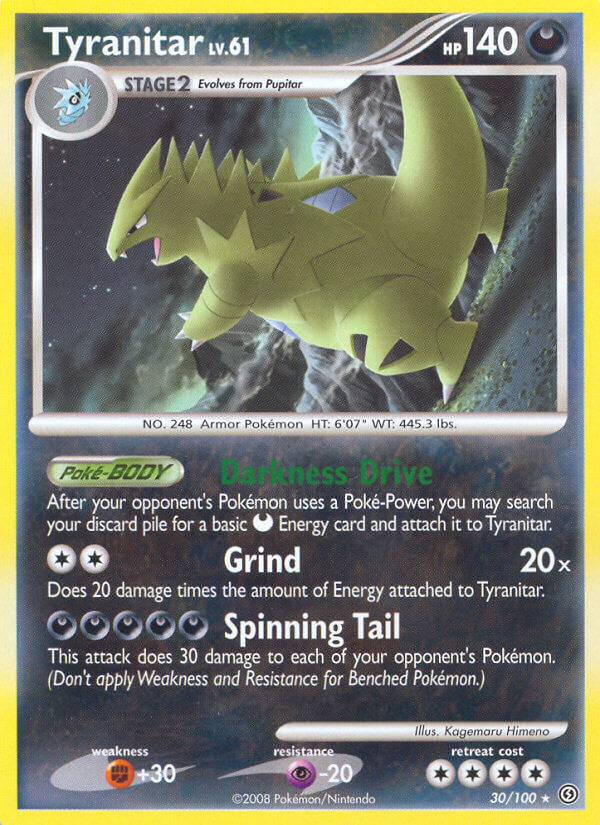 Tyranitar (30/100) (Theme Deck Exclusive) [Diamond & Pearl: Stormfront] | Tables and Towers