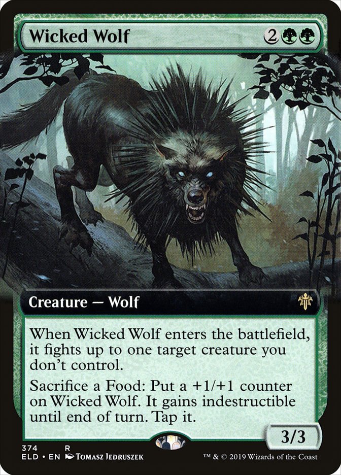 Wicked Wolf (Extended Art) [Throne of Eldraine] | Tables and Towers