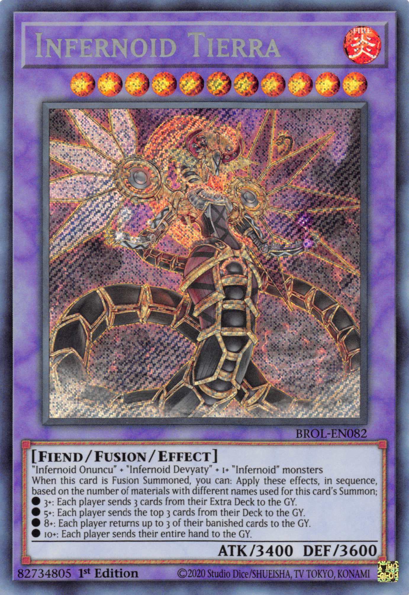 Infernoid Tierra [BROL-EN082] Secret Rare | Tables and Towers