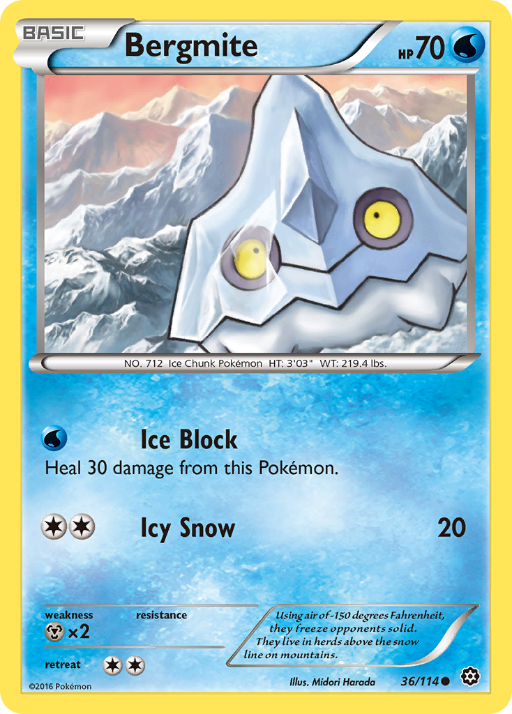 Bergmite (36/114) [XY: Steam Siege] | Tables and Towers