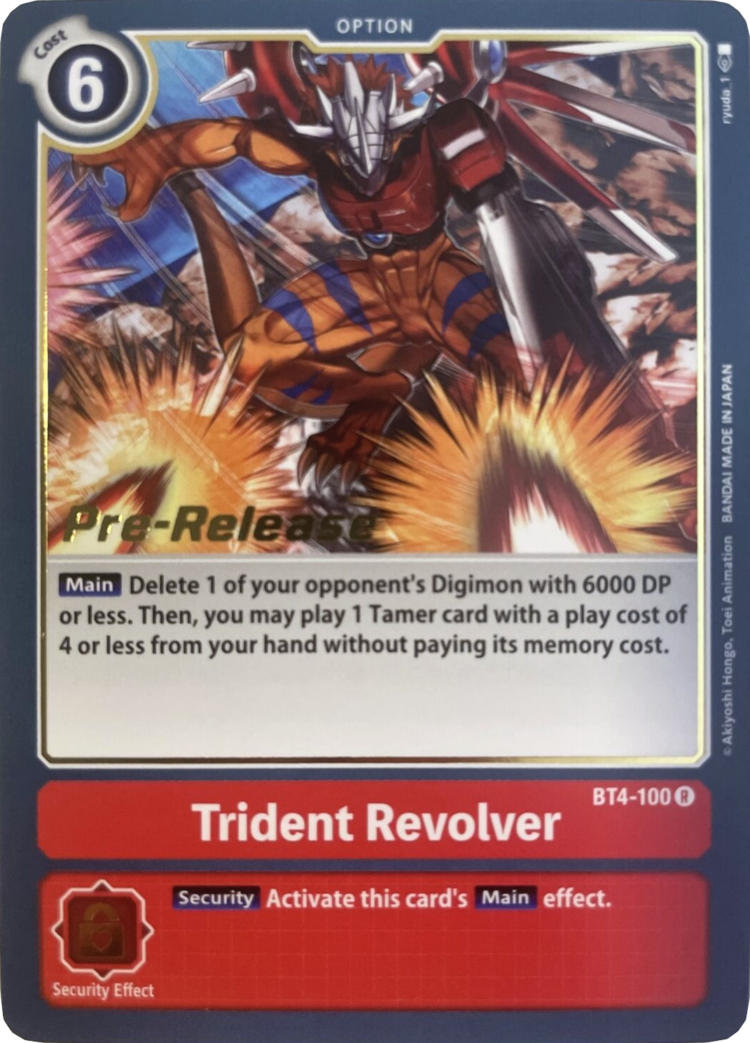 Trident Revolver [BT4-100] [Great Legend Pre-Release Promos] | Tables and Towers