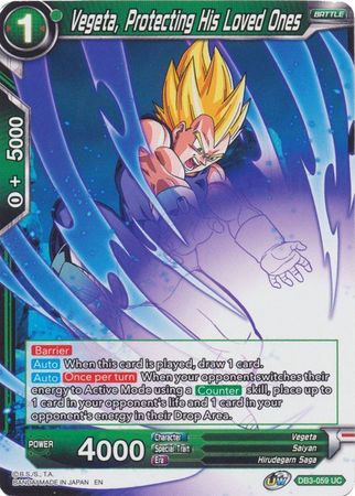 Vegeta, Protecting His Loved Ones (DB3-059) [Giant Force] | Tables and Towers