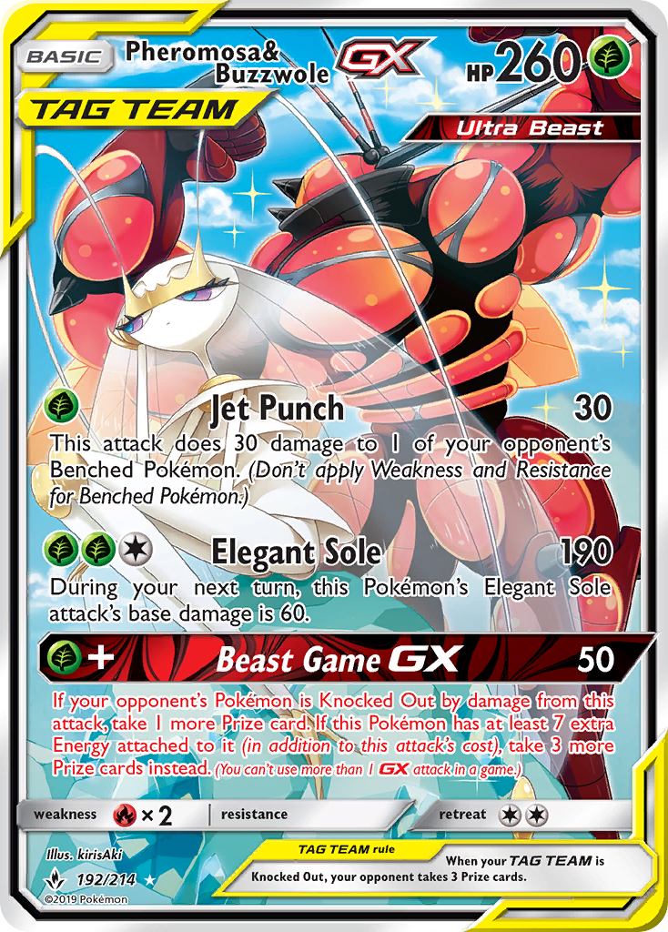 Pheromosa & Buzzwole GX (192/214) [Sun & Moon: Unbroken Bonds] | Tables and Towers