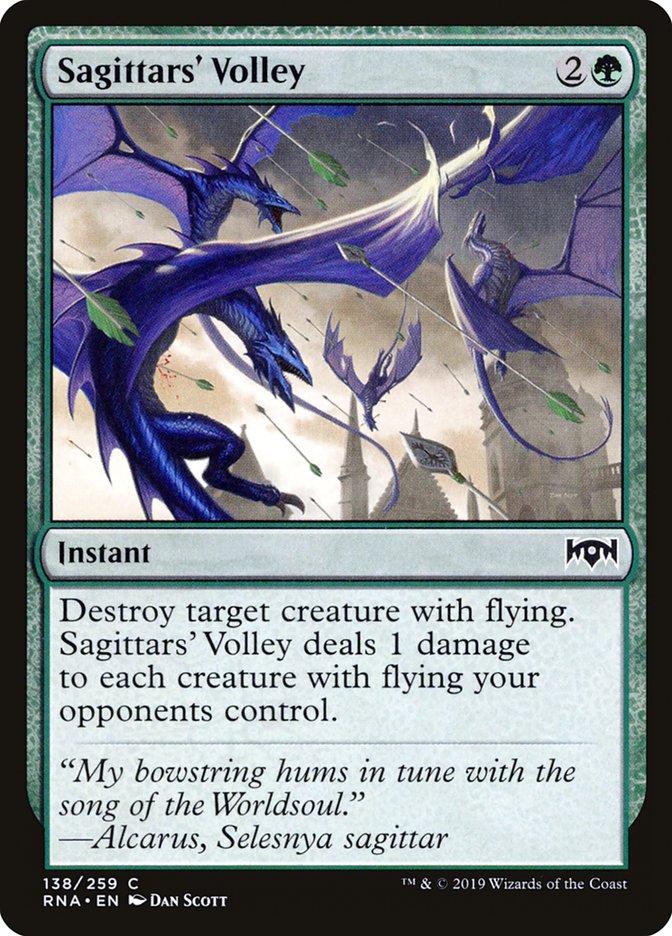 Sagittars' Volley [Ravnica Allegiance] | Tables and Towers