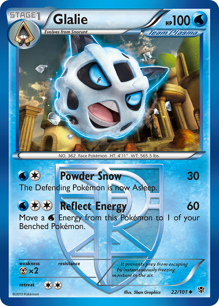 Glalie (22/101) [Black & White: Plasma Blast] | Tables and Towers