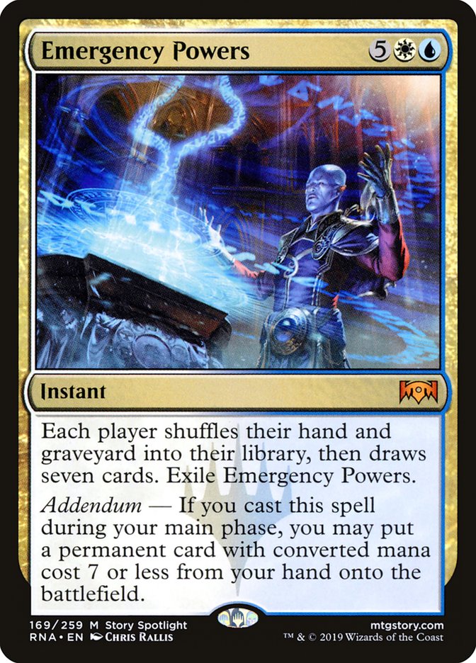 Emergency Powers [Ravnica Allegiance] | Tables and Towers