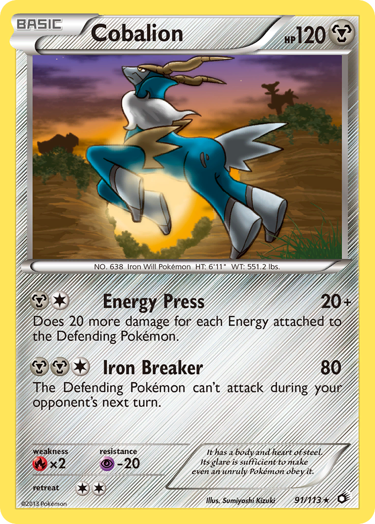 Cobalion (91/113) [Black & White: Legendary Treasures] | Tables and Towers