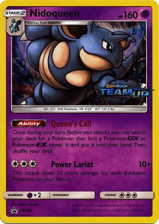 Nidoqueen (SM160) (Staff) [Sun & Moon: Black Star Promos] | Tables and Towers