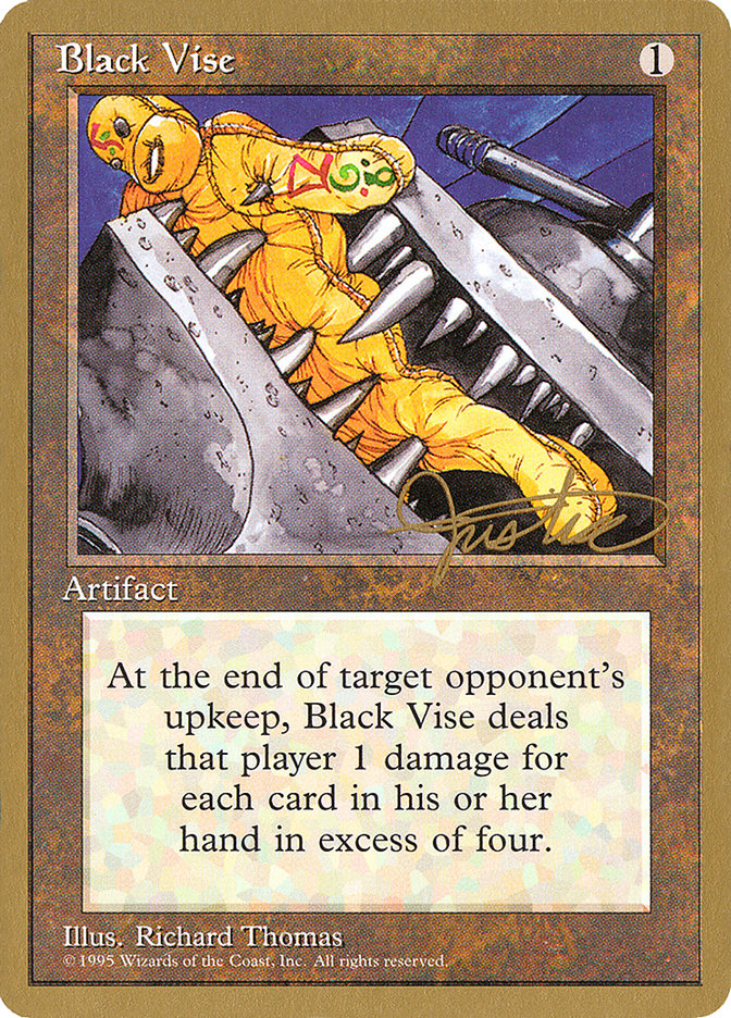 Black Vise (Mark Justice) [Pro Tour Collector Set] | Tables and Towers