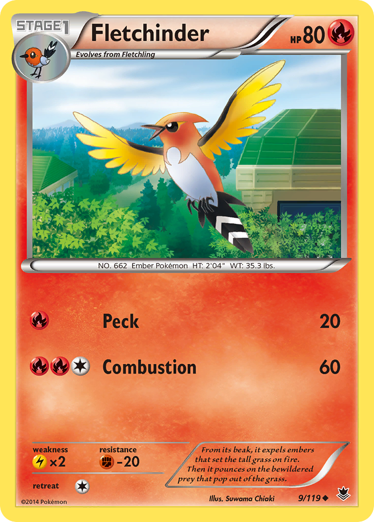 Fletchinder (9/119) [XY: Phantom Forces] | Tables and Towers