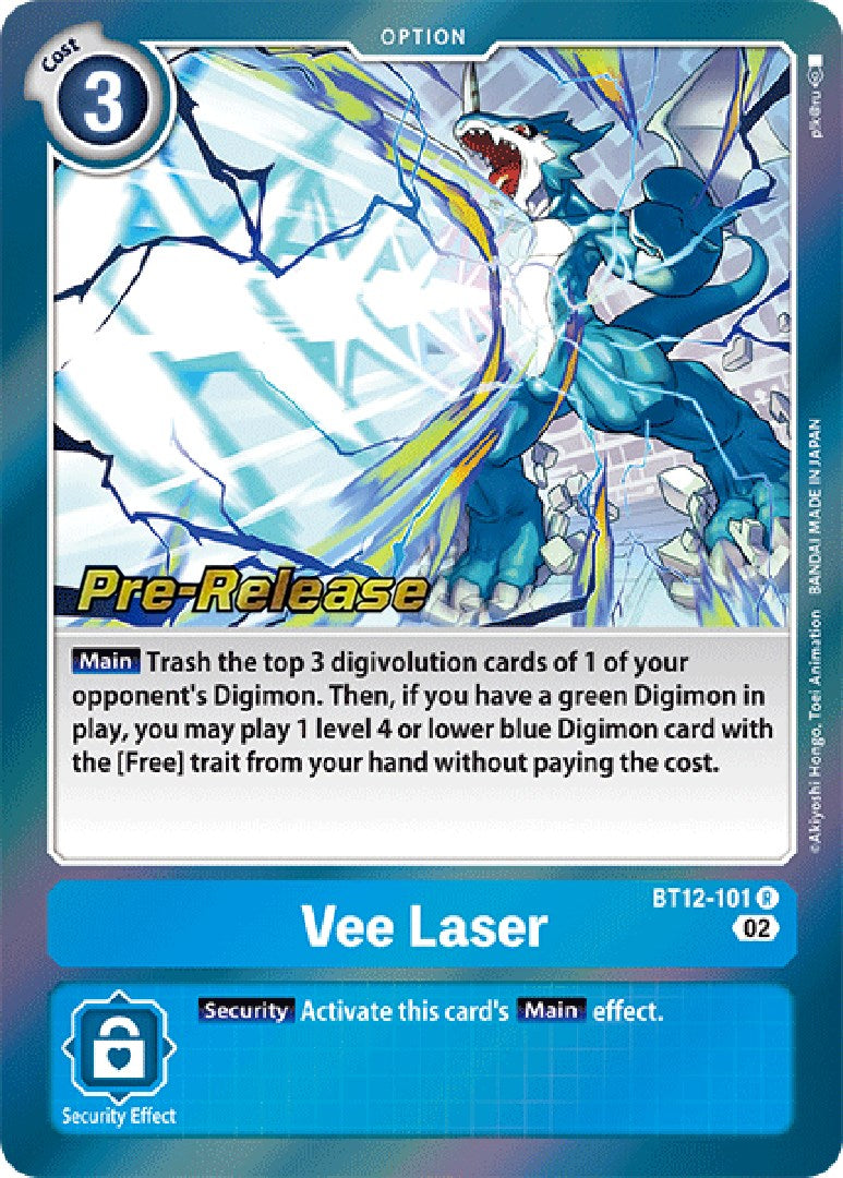 Vee Laser [BT12-101] [Across Time Pre-Release Cards] | Tables and Towers