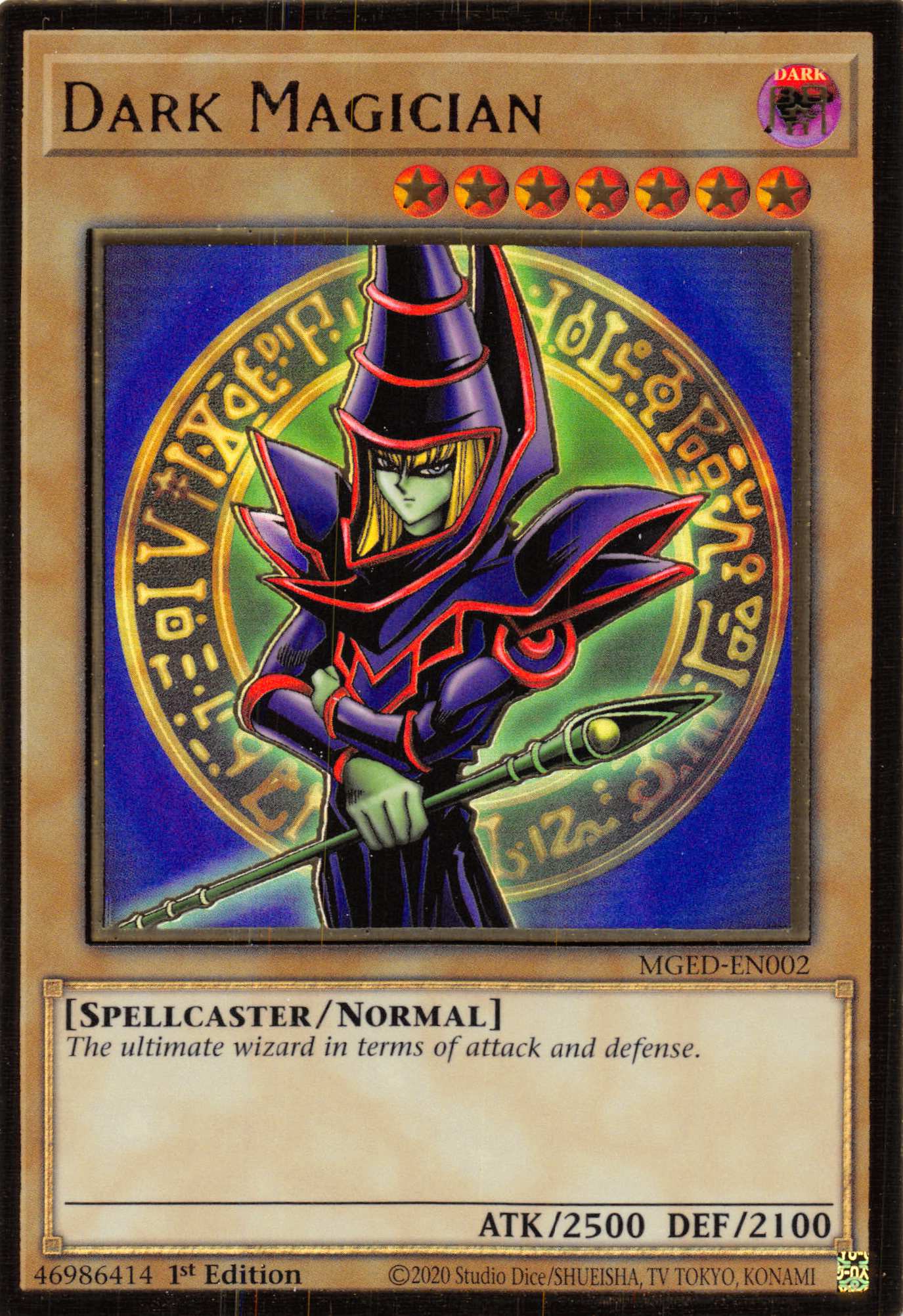 Dark Magician (Alternate Art) [MGED-EN002] Gold Rare | Tables and Towers