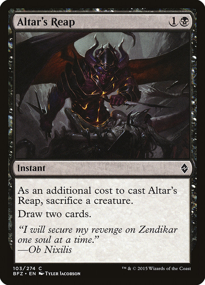 Altar's Reap [Battle for Zendikar] | Tables and Towers