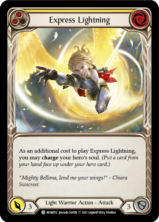 Express Lightning (Yellow) [MON052] (Monarch)  1st Edition Normal | Tables and Towers