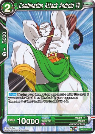 Combination Attack Android 14 (BT3-072) [Cross Worlds] | Tables and Towers