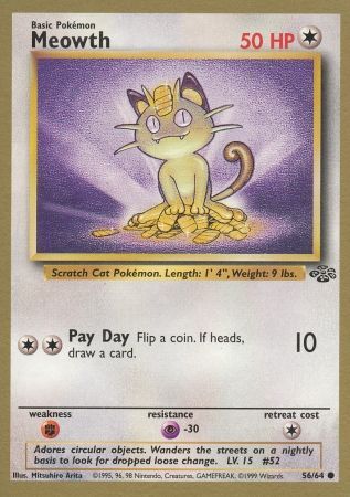 Meowth (56/64) (Gold Bordered Promo) [Jungle Unlimited] | Tables and Towers