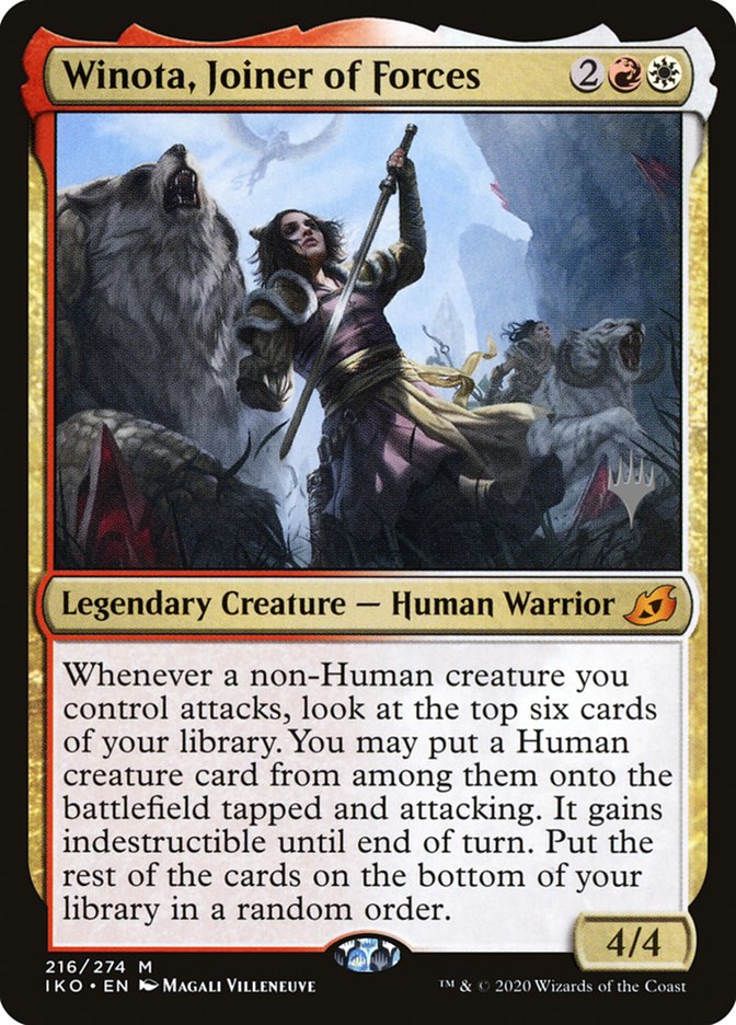 Winota, Joiner of Forces (Promo Pack) [Ikoria: Lair of Behemoths Promos] | Tables and Towers