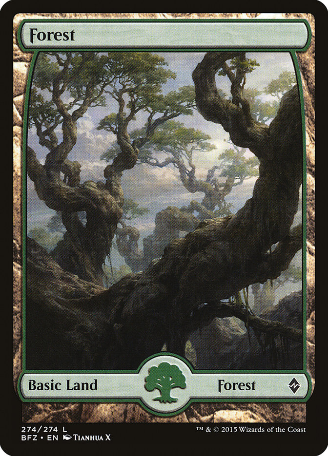 Forest (274) (Full Art) [Battle for Zendikar] | Tables and Towers